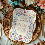 Fiesta Wedding Einladung<br><div class="desc">Mariachi, Margaritas und Erinnerungen! Lassen Sie die Fiesta mit diesem mexikanischen Volkskunst-Fiesta-Design entfalten. Der farbenfrohe Text und das Kunstwerk (das von Lively Scribe selbst handgezeichnet wurde) verleihen diesem Design ein charmantes und dennoch elegantes Ambiente. Ideal für den Latinx in deinem Leben. Oder ein Party, das einfach bequem zu Cinco de...</div>