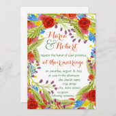 Fiesta Wedding Einladung (Vorne/Hinten)