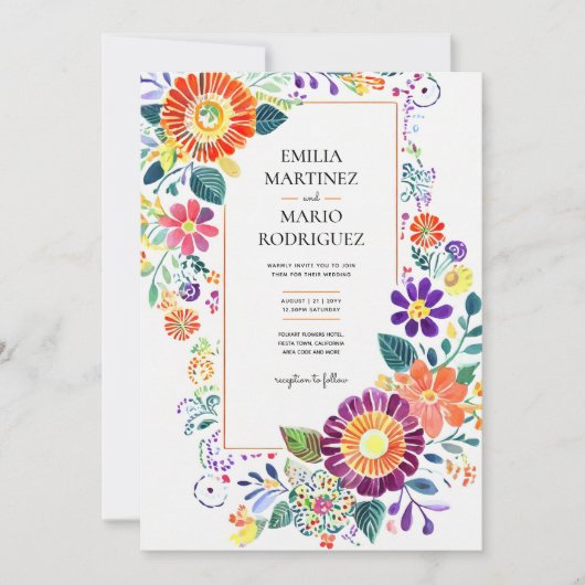 FIESTA WEDDING - Folkart-Blume Moderne (Vorderseite)