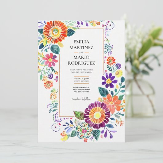 FIESTA WEDDING - Folkart-Blume Moderne (Stehend Vorderseite)