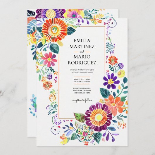 FIESTA WEDDING - Folkart-Blume Moderne (Vorne/Hinten)