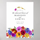 Fiesta Wedding Probe Dinner Begrüßungszeichen Poster (Vorne)