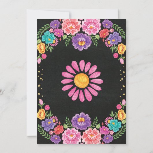 Fiesta Wedding Reception Mexikanisches Party Einladung (Rückseite)