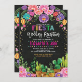 Fiesta Wedding Reception Mexikanisches Party Einladung (Vorne/Hinten)