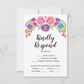 Fiesta Wedding RSVP Card Einladung (Vorderseite)