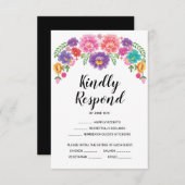 Fiesta Wedding RSVP Card Einladung (Vorne/Hinten)