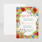 Fiesta Wedding RSVP Karte (Vorne/Hinten)