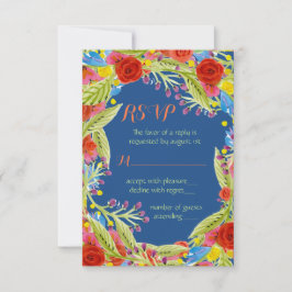 Fiesta Wedding RSVP Karte