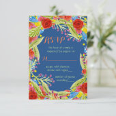 Fiesta Wedding RSVP Karte (Stehend Vorderseite)