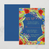 Fiesta Wedding RSVP Karte (Vorne/Hinten)