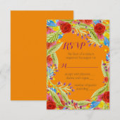 Fiesta Wedding RSVP Karte (Vorne/Hinten)