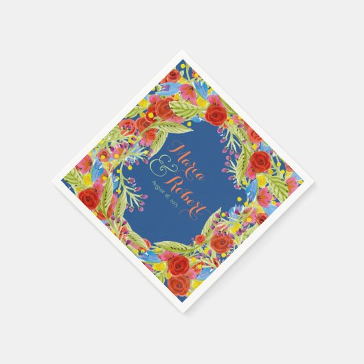 Fiesta Wedding Serviette (Ecke)