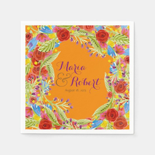 Fiesta Wedding Serviette (Vorderseite)