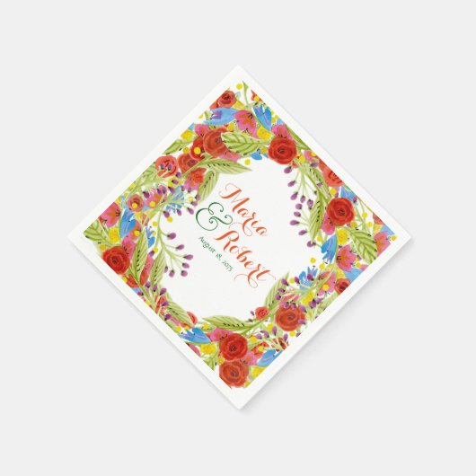 Fiesta Wedding Serviette (Ecke)