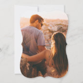 Fiesta Wedding speichern das Datum Llama Folk Blum Einladung (Rückseite)