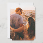 Fiesta Wedding speichern das Datum Llama Folk Blum Einladung (Rückseite)