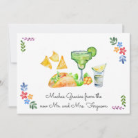 Fiesta Wedding | Tacos und Tequila Danke-Karte