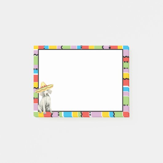 Fiesta Weimaraner Post-it Notes Klebezettel (Vorderseite)