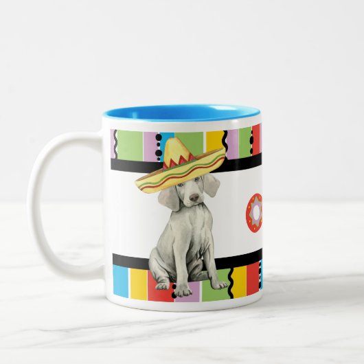 Fiesta Weimaraner Zwei-Tone-Kaffee-Tasse Zweifarbige Tasse (Links)