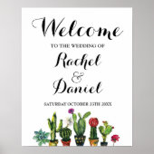 Fiesta Welcome Poster Wedding Mexico Cactus Poster (Vorne)
