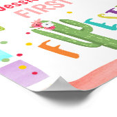 Fiesta Welcome Sign Birthday Mexican Cactus Poster (Ecke)