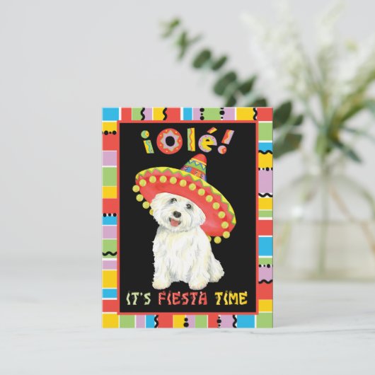 Fiesta Westie Einladung (Stehend Vorderseite)