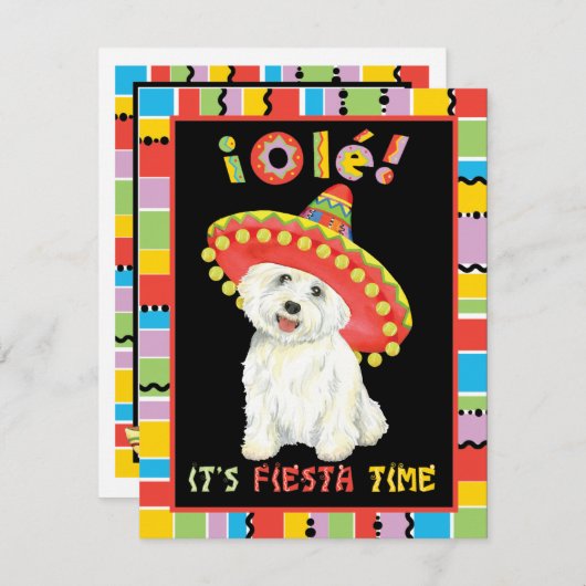 Fiesta Westie Einladung (Vorne/Hinten)