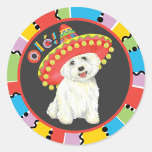 Fiesta Westie Runder Aufkleber