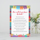 Fiesta Wie gut kennen Sie die Bride-Game-Karte (Stehend Vorderseite)