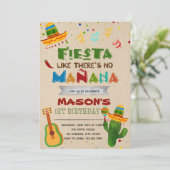 Fiesta wie keine Mananeneinladung Einladung (Stehend Vorderseite)