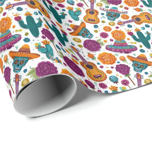 Fiesta Wrap Royale Geschenkpapier (Rolleneckpunkt)