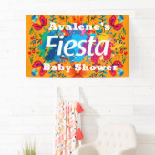 Fiesta Yellow Farful Floral Neutral Baby Dusche Banner (Insitu)