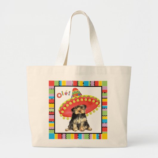 Fiesta Yorkie Jumbo Stoffbeutel (Vorne)