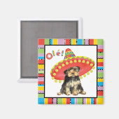 Fiesta Yorkie Magnet (Vorderseite/Rückseite)