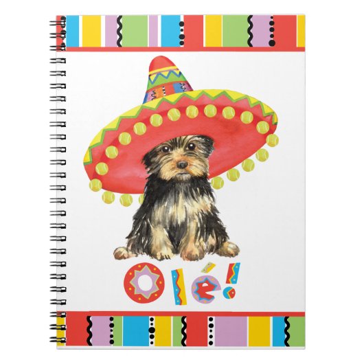 Fiesta Yorkie Notizblock (Vorderseite)