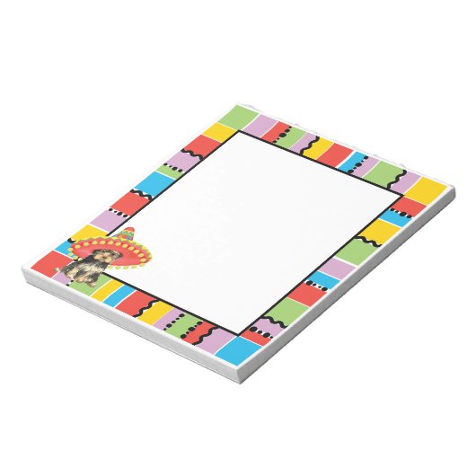 Fiesta Yorkie Notizblock (Rotiert)