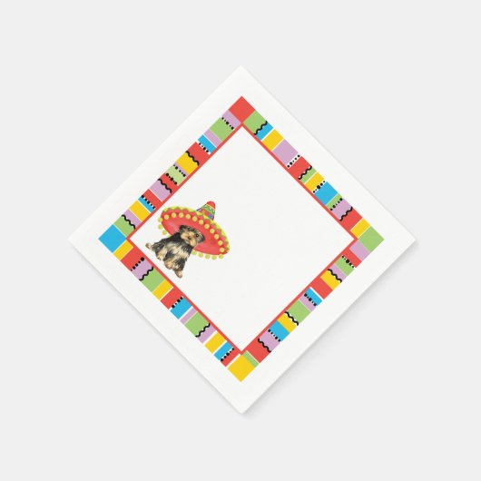 Fiesta Yorkie Serviette (Ecke)
