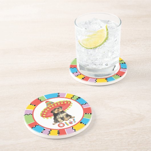 Fiesta Yorkie Untersetzer (Seite)