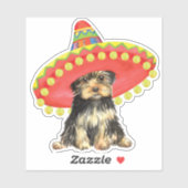 Fiesta Yorkshire Terrier Vinyl Sticker (Blatt)