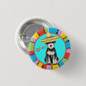 Fiesta-Zwergschnauzer Button (Vorne & Hinten)