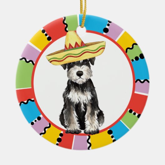 Fiesta-Zwergschnauzer Keramikornament (Vorne)