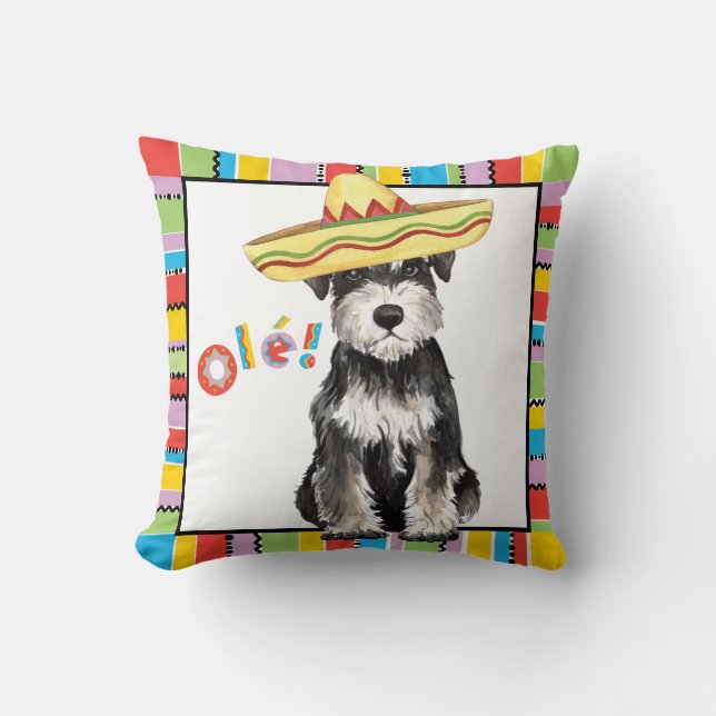 Fiesta-Zwergschnauzer Kissen (Vorderseite)