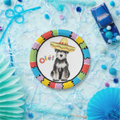 Fiesta-Zwergschnauzer Pappteller (Party)