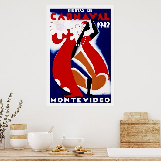 Fiestas de Carnaval ~ Montevideo Poster (Küche)