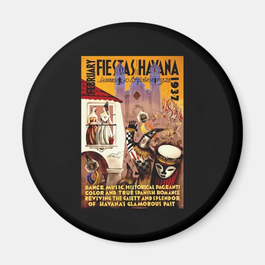Fiestas Havana 1937 Magnet (Vorne)