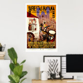Fiestas in Havanna Vintage Travel Poster (Heimbüro)