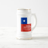 Fiestas Patrias Independence Day Chile Flag Bierglas (VorderseiteRechts)