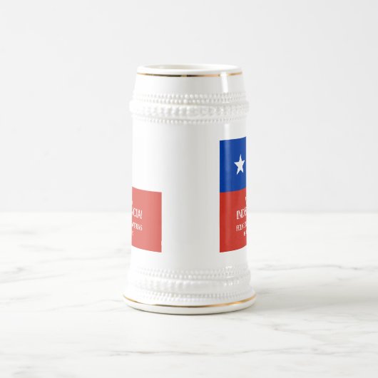 Fiestas Patrias Independence Day Chile Flag Bierglas (Mittel)