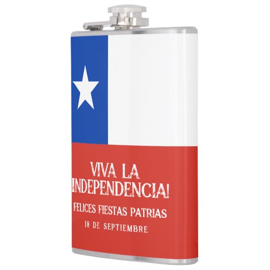Fiestas Patrias Independence Day Chile Flag Flachmann (Links)