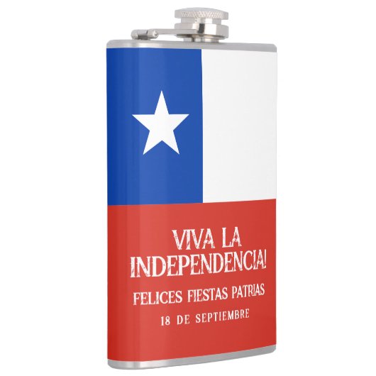 Fiestas Patrias Independence Day Chile Flag Flachmann (Rechts)